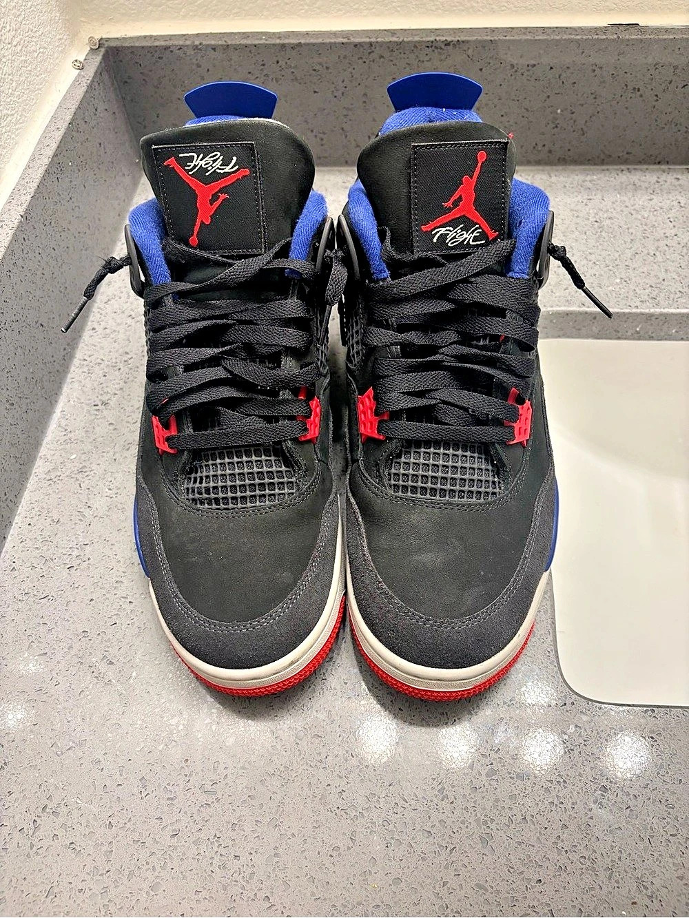 Nike Air Jordan 4 Retro Sneakers Black Blue US 12.5